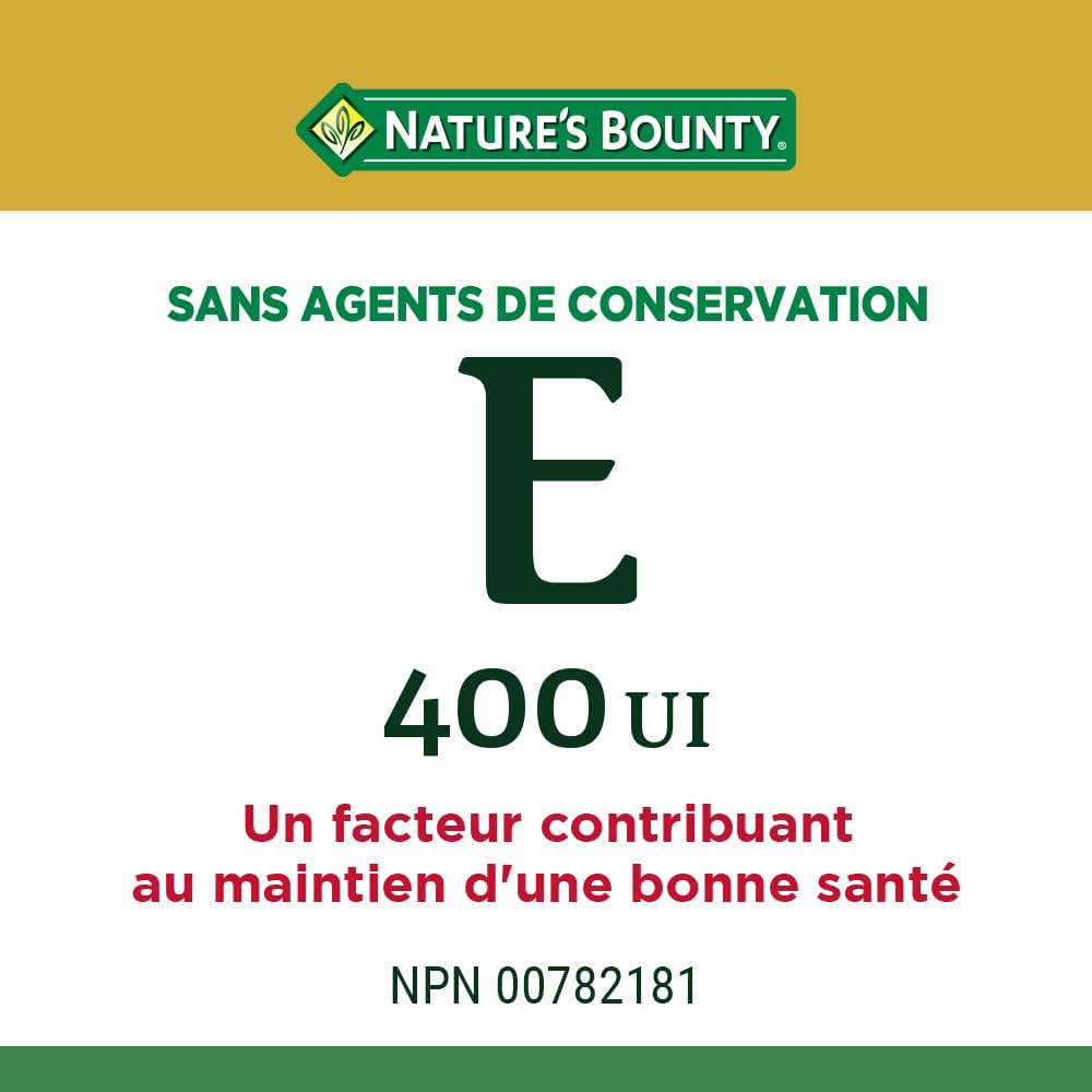 Nature's Bounty Co Q10 强效 200 毫克补充剂促进心脏健康,彩色,60 粒软胶囊和维生素 E 丸剂和补充剂,有助于维持健康,400Iu,200 粒软胶囊