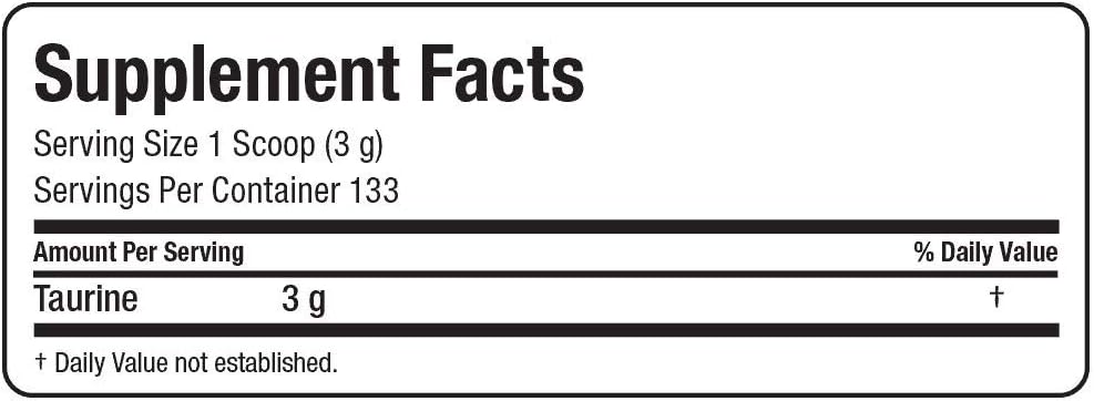 ALLMAX Nutrition 100% pharmaceutical grade maximum strength + absorption Taurine, 400g