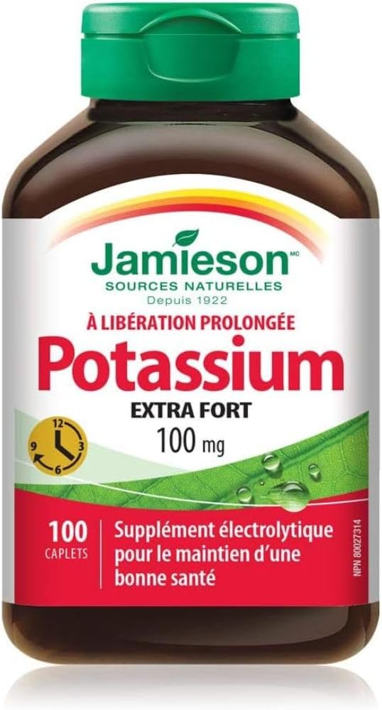 Jamieson 鉀 100 毫克 100 粒膠囊 & Laboratories 鋅 50 毫克,100 粒(1 包)