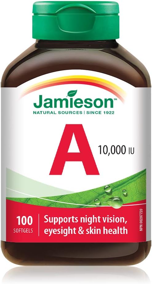 Jamieson Laboratories 鋅 25 毫克和維生素 A 10,000 IU,100 粒(1 包)