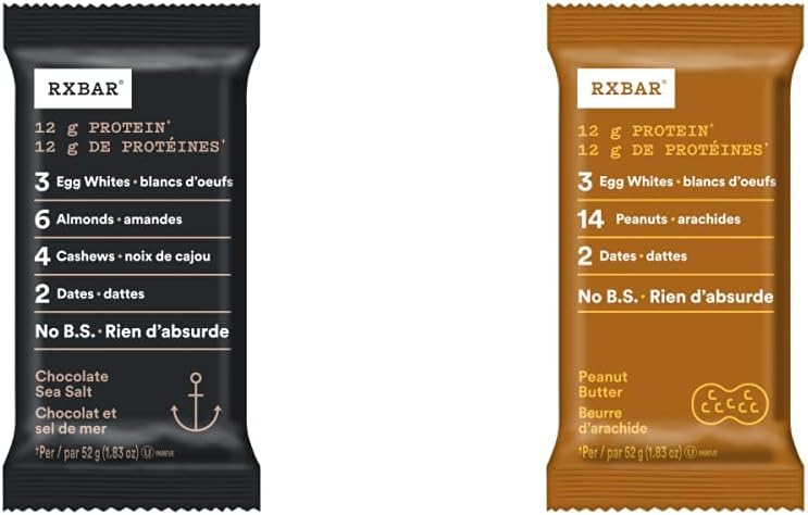 RXBAR 蛋白棒 巧克力海盐+花生酱 24x52克(24包)