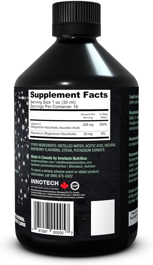 Innotech Nutrition 液態離子鎂與維生素C - 500毫升