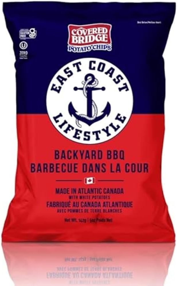 Covered Bridge - 东海岸生活方式后院烧烤,12x142g - 厚切和水壶煮熟的盐渍薯片烧烤 - 简单美味,极致健康