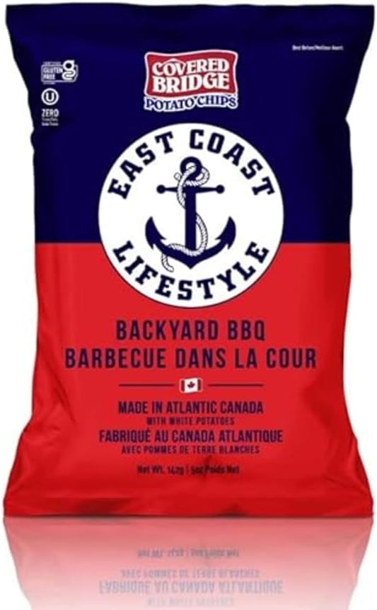Covered Bridge - 东海岸生活方式后院烧烤,12x142g - 厚切和水壶煮熟的盐渍薯片烧烤 - 简单美味,极致健康