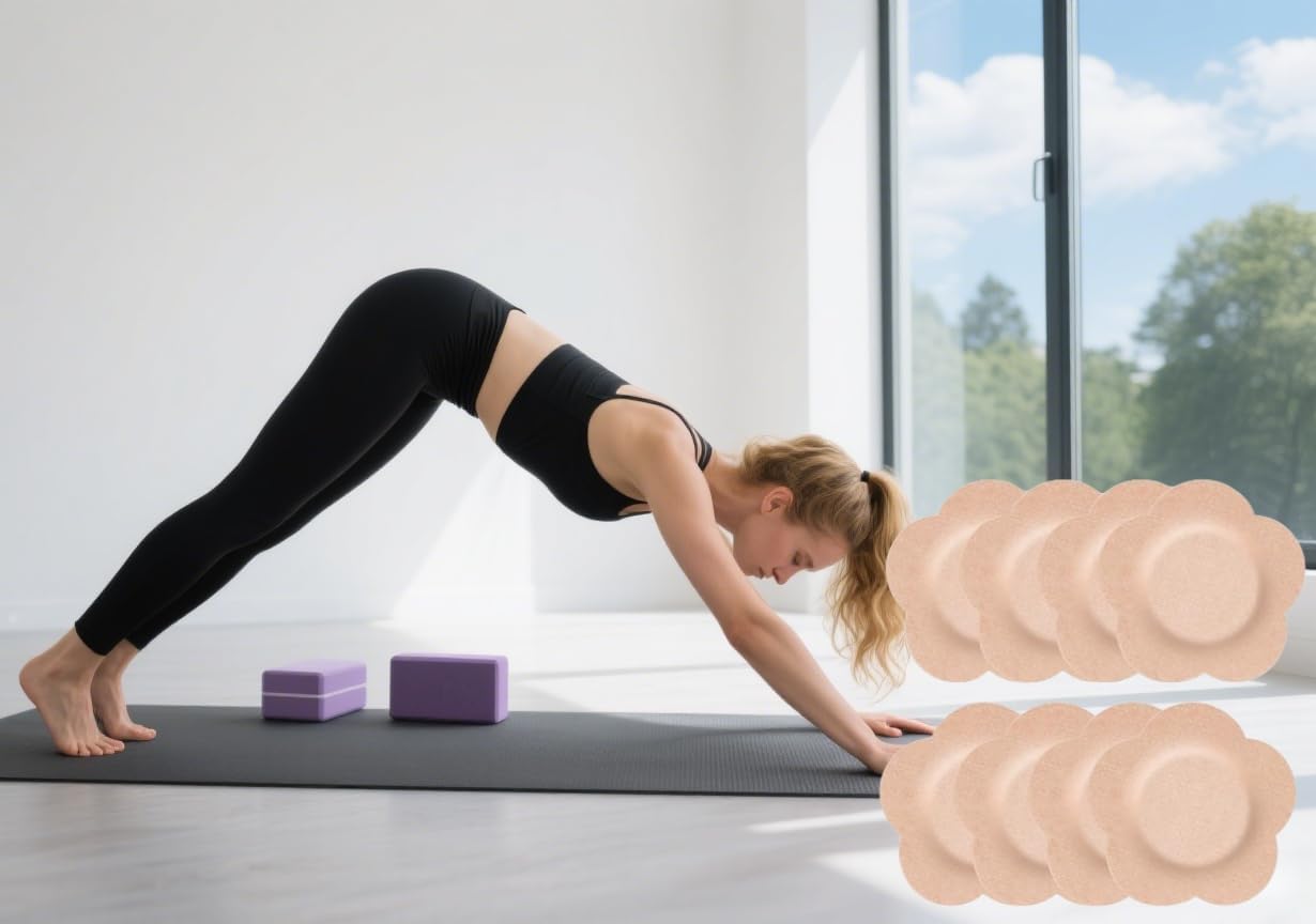 Castor Oil Pack Wrap, 50 Pcs Self-Adhesive Castor Patches for Belly Button (Oil Not Included, Skin Color)