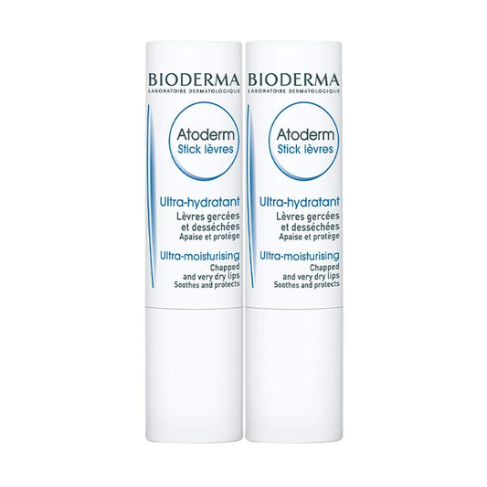Bioderma Atoderm 唇膏,舒缓保湿润唇膏,适用于干燥和皲裂的嘴唇(2 件装)