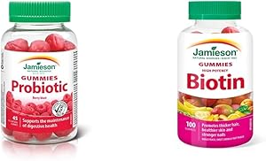 Jamieson Probiotic Gummies 45 Gummies + Jamieson High Potency Biotin Gummies 100 Gummies