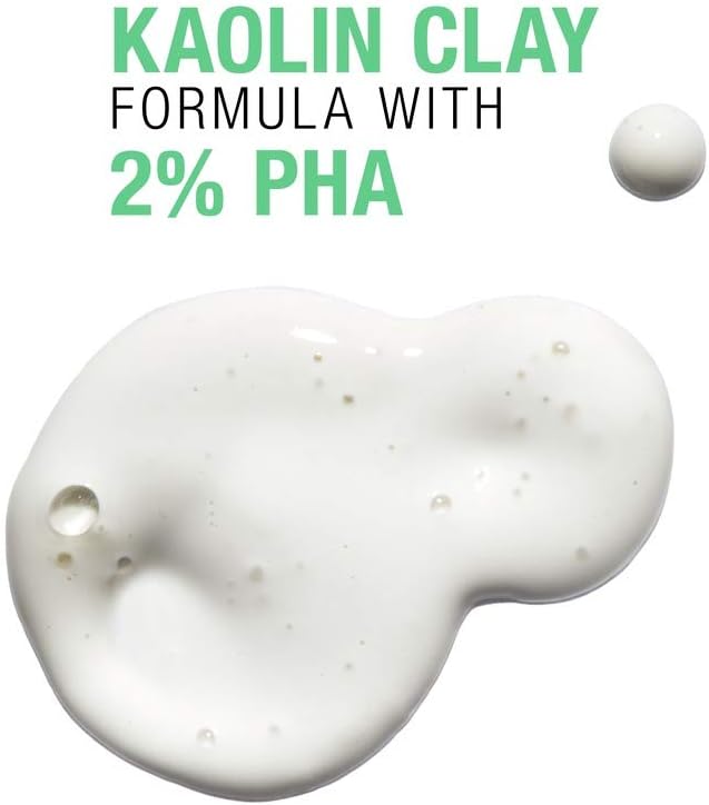 露得清洁面乳,含 2% 多羟基酸 (Pha) 的平衡肌肤高岭土洁面乳,适合油性皮肤的哑光洁面乳,186 毫升