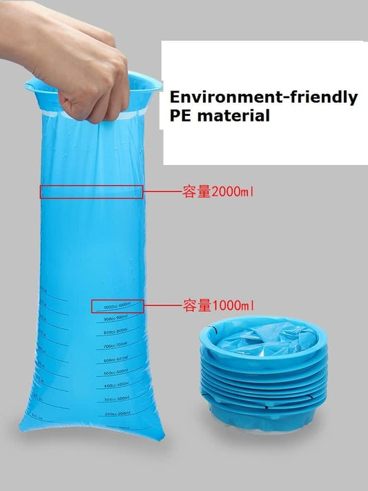 50个装蓝色一次性呕吐袋,1000毫升高密度呕吐袋,适用于孕妇晨吐便携式恶心袋,出租车司机呕吐袋,汽车晕车