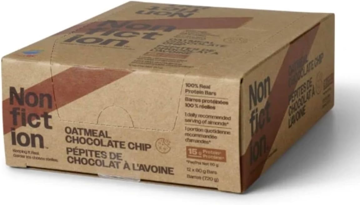 Nonfiction 蛋白棒燕麦巧克力片 12x60g(12 包)
