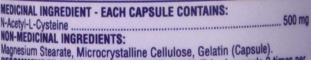 Westcoast Naturals Amino Acid N-Acetyl-L-Cysteine Capsule, 500 mg