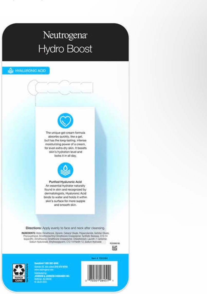Neutrogena Hydro Boost Gel- Cream Extra - Dry, 1.7 oz, 2- Pack