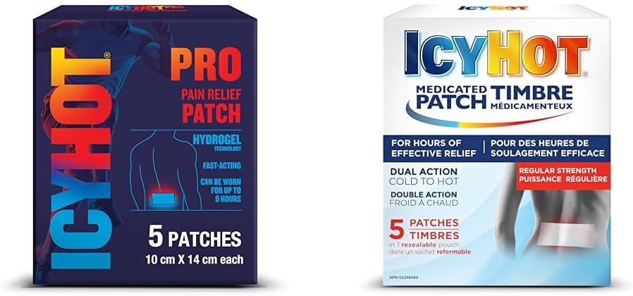Icy Hot Pro Pain Relief Patch + Icy Hot Medicated Patch