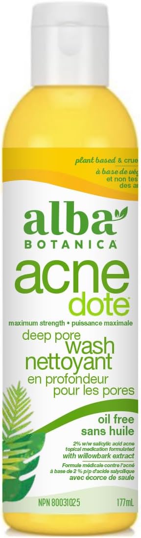 Alba Botanica Acnedote 深层毛孔清洁液,177ml,包装可能有所不同