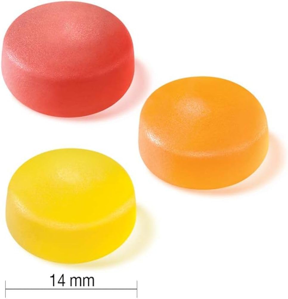 Jamieson 维生素 D3 1,000 IU 软糖(橙子、草莓、柠檬味)+ Jamieson B12 软糖(1,200 mcg 覆盆子味)