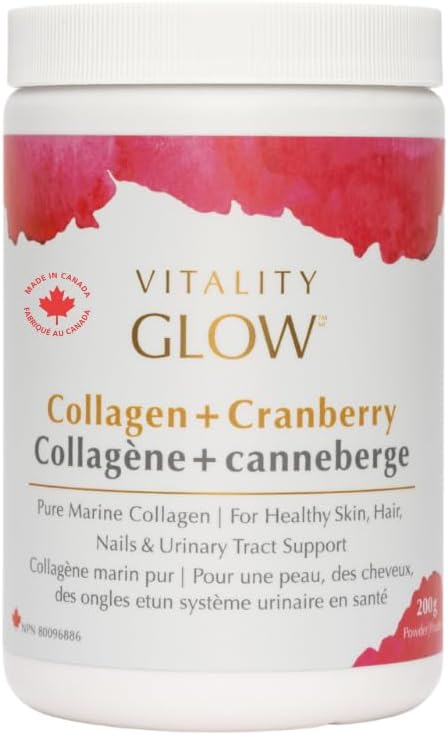 VITALITY GLOW 膠原蛋白 + 蔓越莓 25 天飲料粉,200 克(1 包)