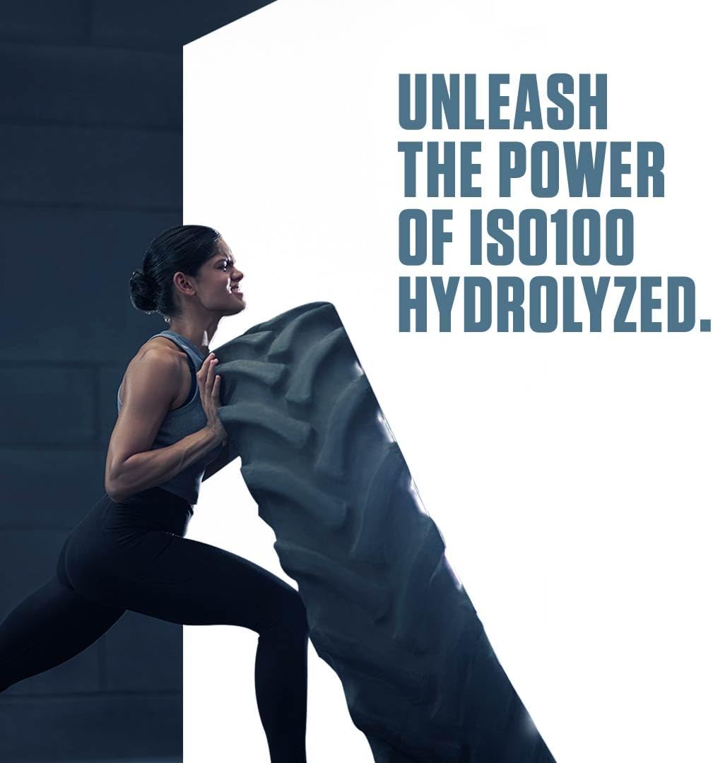 Dymatize ISO100 水解蛋白粉,美味巧克力味,100% 乳清分离蛋白粉(25 克),无麸质,5 磅,71 份