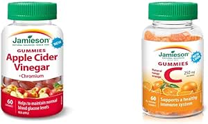 Jamieson Apple Cider Vinegar Gummies and Vitamin C Gummies Bundle (60 Count Each)