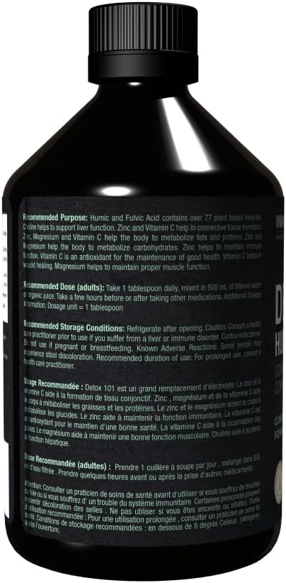 Innotech Nutrition Detox 101 with Humic and Fulvic Acid, Acai Green Tea- 500ml