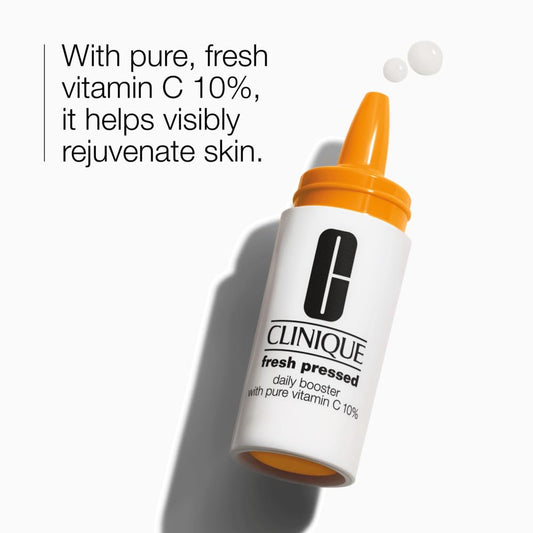 Clinique Fresh Pressed Daily Moisturizer Booster With Pure Vitamin C | Brightening + Retexturing For All Skin Types, 4 X 8.5ml