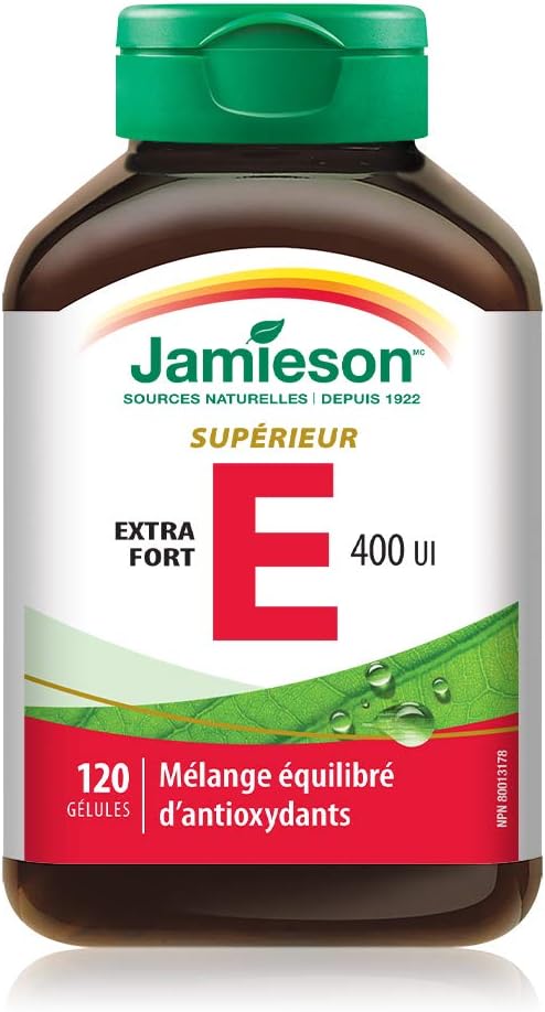 維生素 E 400 IU 優質複合物,含混合生育酚,120 粒(1 包)