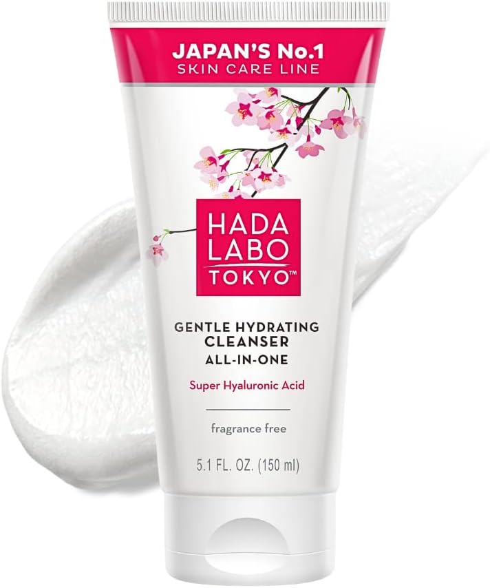 Hada Labo Tokyo 温和洁面乳 – 含超级透明质酸的保湿洁面乳 – 适合所有肤质 – 去除彩妆和杂质