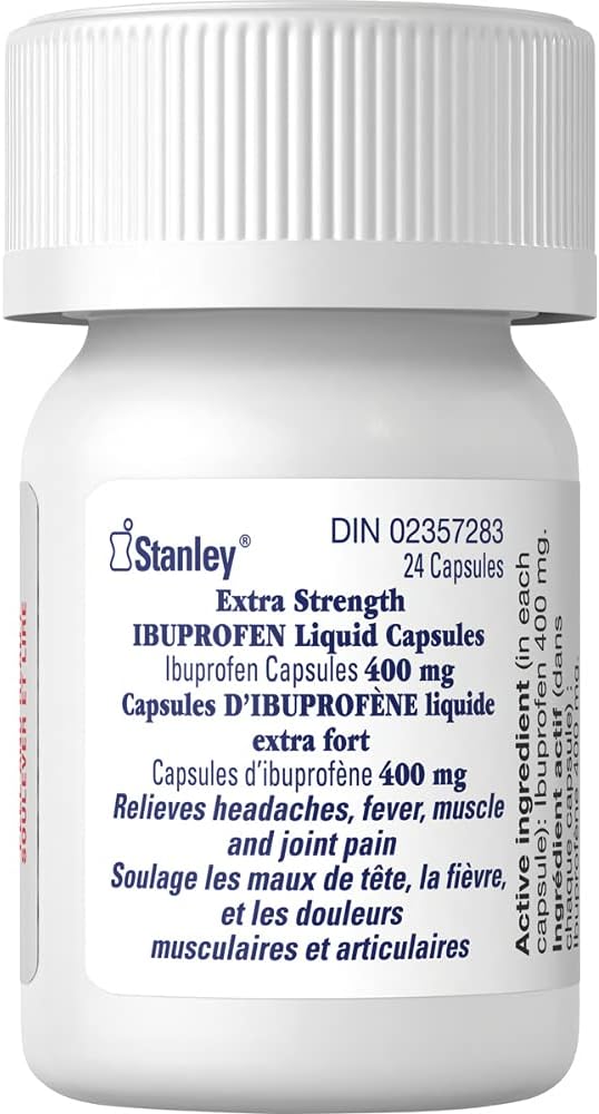 Stanley Pharmaceuticals Extra Strength Ibuprofen Liquid Capsules 400mg 24 count