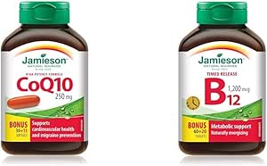 CoQ10 250 毫克加强型 - 辅酶 Q10,非转基因,无麸质,维生素 B12(钴胺素)1200 微克,定时释放,80 片