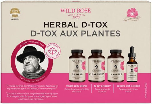 野玫瑰草本排毒套装 �� 12天净化计划 – 结肠排毒清洁,促进肠道健康,缓解成人便秘