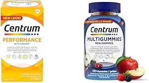 Centrum 男女複合維生素/礦物質(含人參)| Centrum 男士複合軟糖(130 粒)