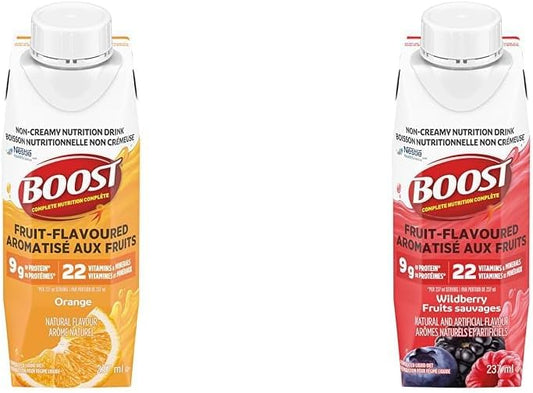 Boost 水果味饮料橙味,237 毫升,24 支 & 水果味饮料野莓味,237 毫升,24 支