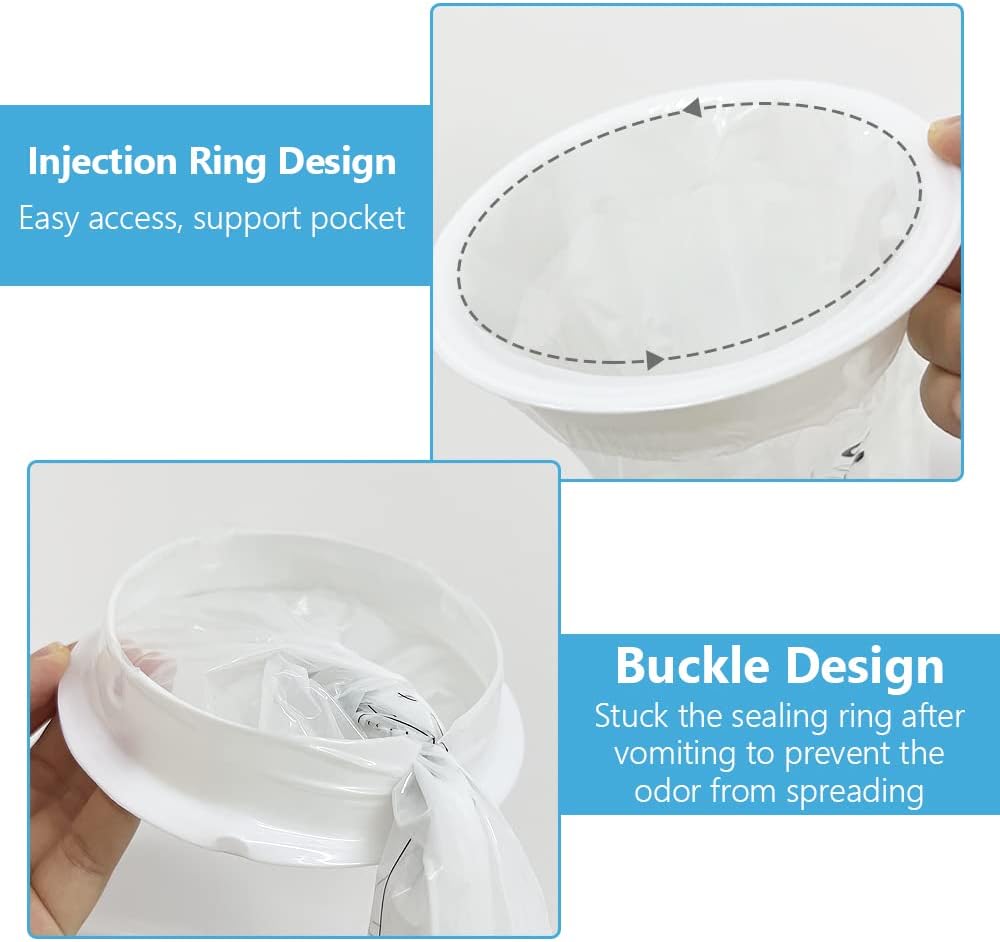 旅行呕吐袋 - 1500ml 紧急呕吐呕吐袋,适用于露营晕车、孕妇、诊所、汽车,一次性防臭防漏,20 件