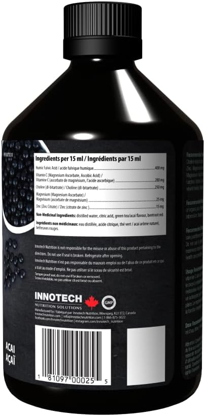Innotech Nutrition Detox 101 with Humic and Fulvic Acid, Acai Green Tea- 500ml