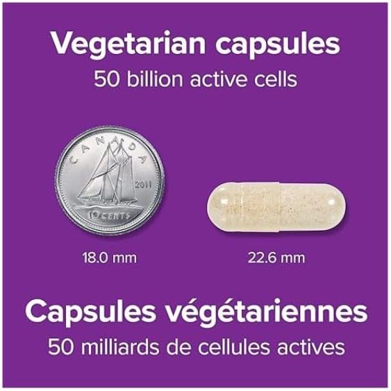 Webber Naturals Probiotic 50 Billion Active Cells, 10 Probiotic Strains, 30 Capsules, For Digestive Health, Vegetarian