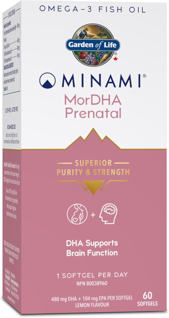 002 Minami MorDha 孕妇专用软胶囊,60粒,柠檬味