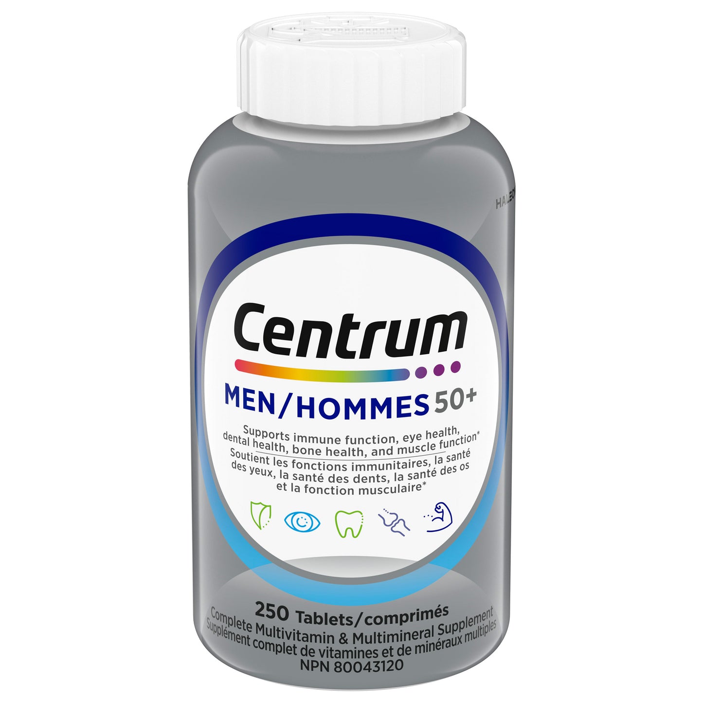 Centrum Complete Multivitamin and Mineral Supplement for Men 50+, 250 Tablets