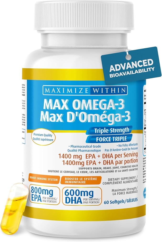 002 Maximize Within Max Omega 3 三倍强度,60粒软胶囊