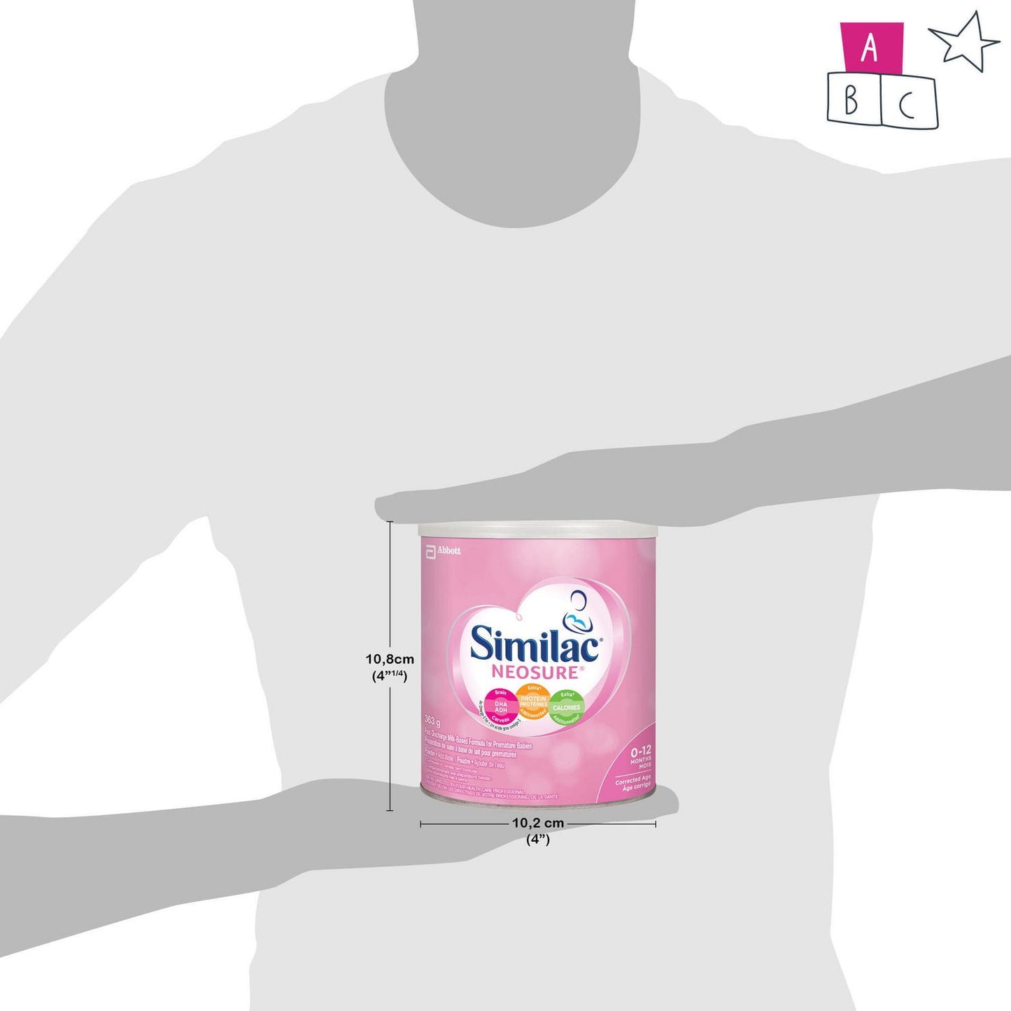 Similac Neosure 出院後嬰兒配方奶粉,早產兒配方奶粉,0+ 個月,363 克,363 克