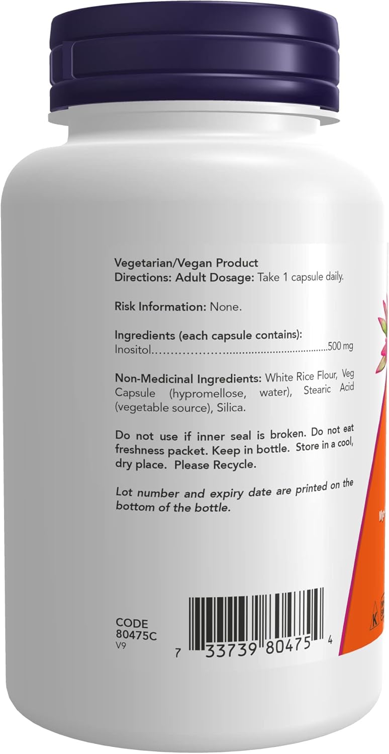 NOW Acetyl L-Carnitine 500mg 100 vcaps and NOW Inositol 500mg 100 vcaps