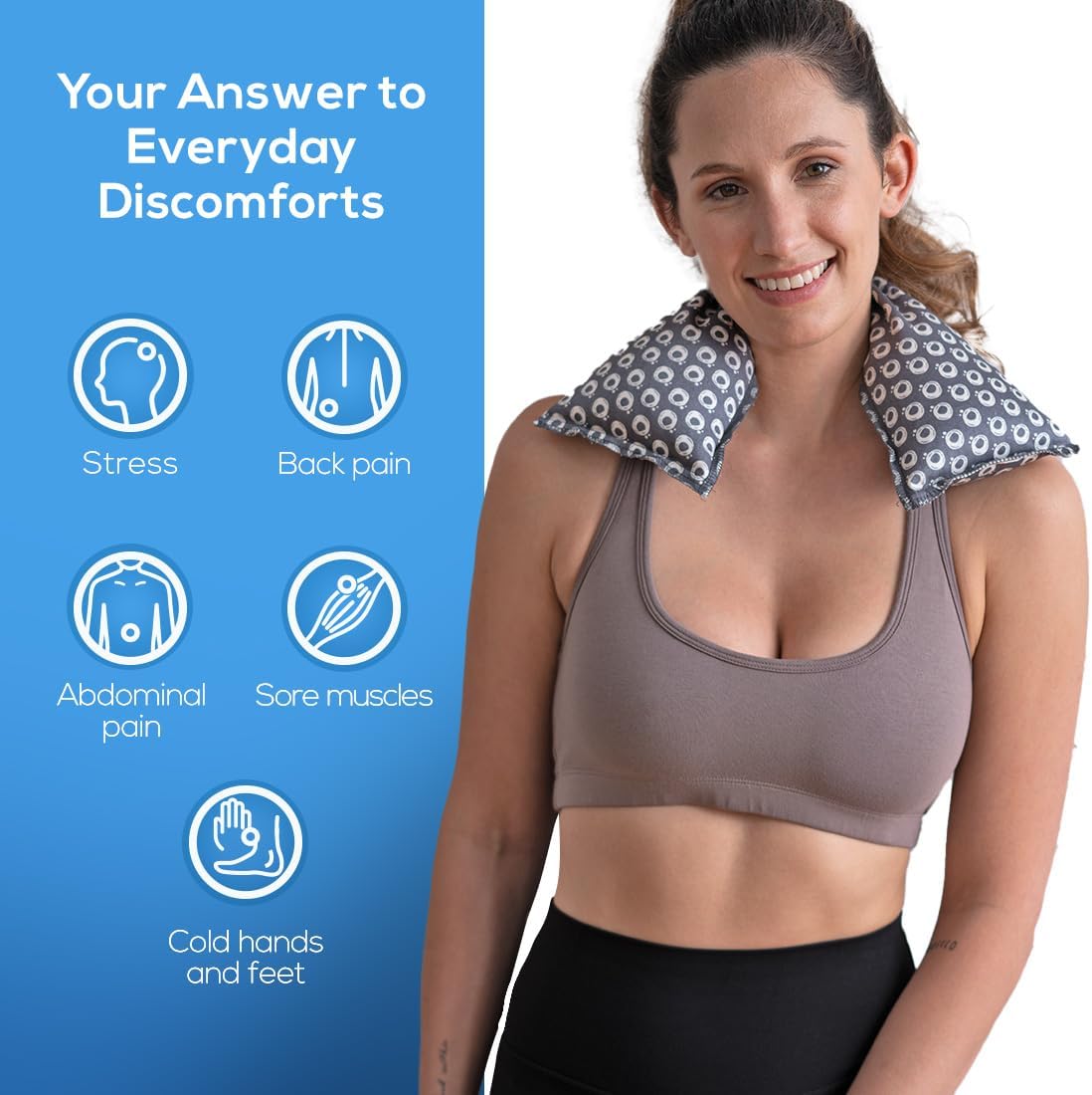 原廠魔法袋簽名版延長敷料,冷熱療法,緩解頸部和下背部疼痛,無線冷熱敷,46 x 13.5 公分(18.1 英吋 X 5.3 英吋)