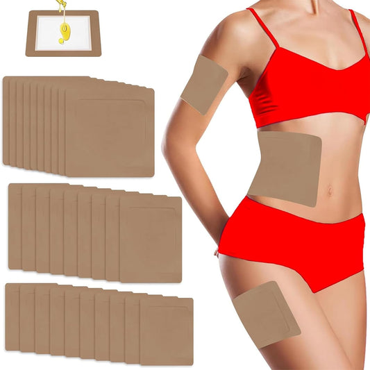 30 片蓖麻油贴片、自粘蓖麻油包、蓖麻油包包裹有机棉、小型一次性蓖麻油贴片、3 种尺寸蓖麻油包免洗防漏(咖啡色)