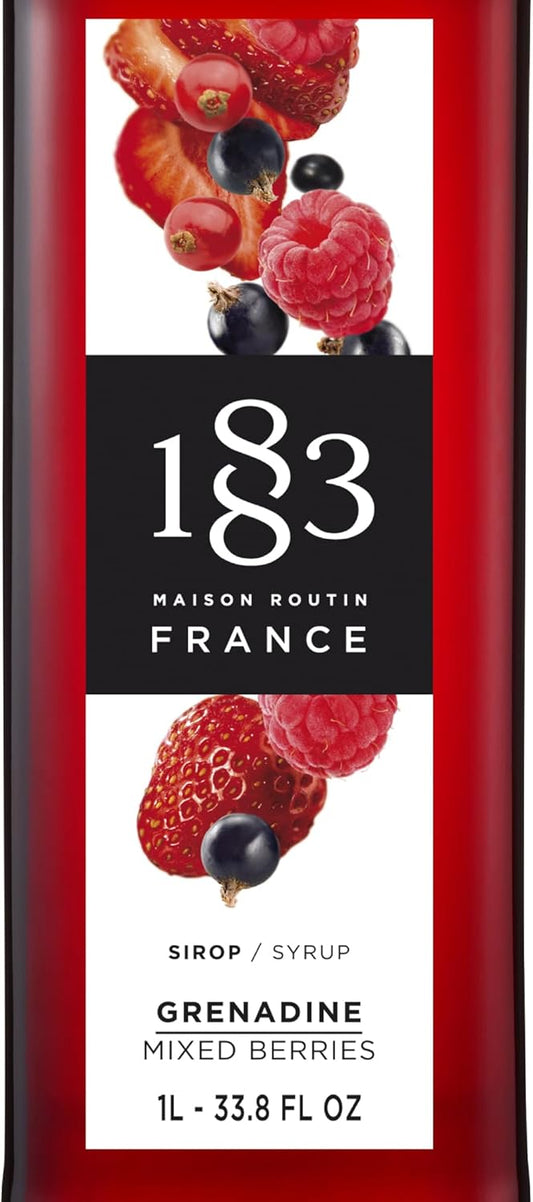Maison Routin 1883 混合浆果味糖浆,1L 玻璃瓶