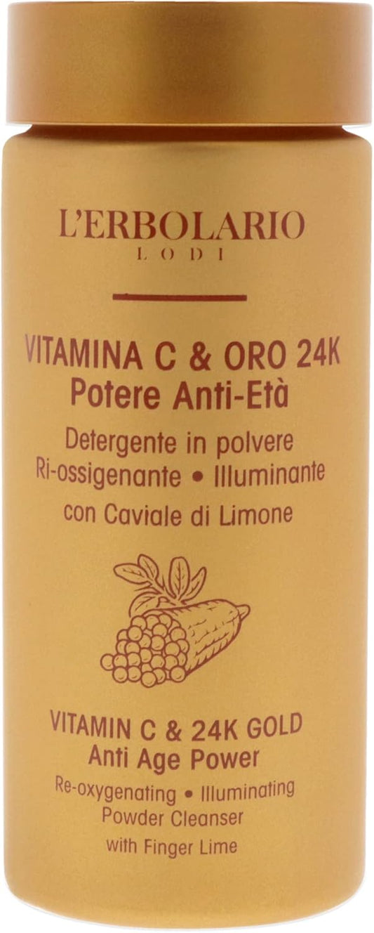 LErbolario VitaminC And 24K Gold Anti-Age Power Cleanser Women 1.23 oz