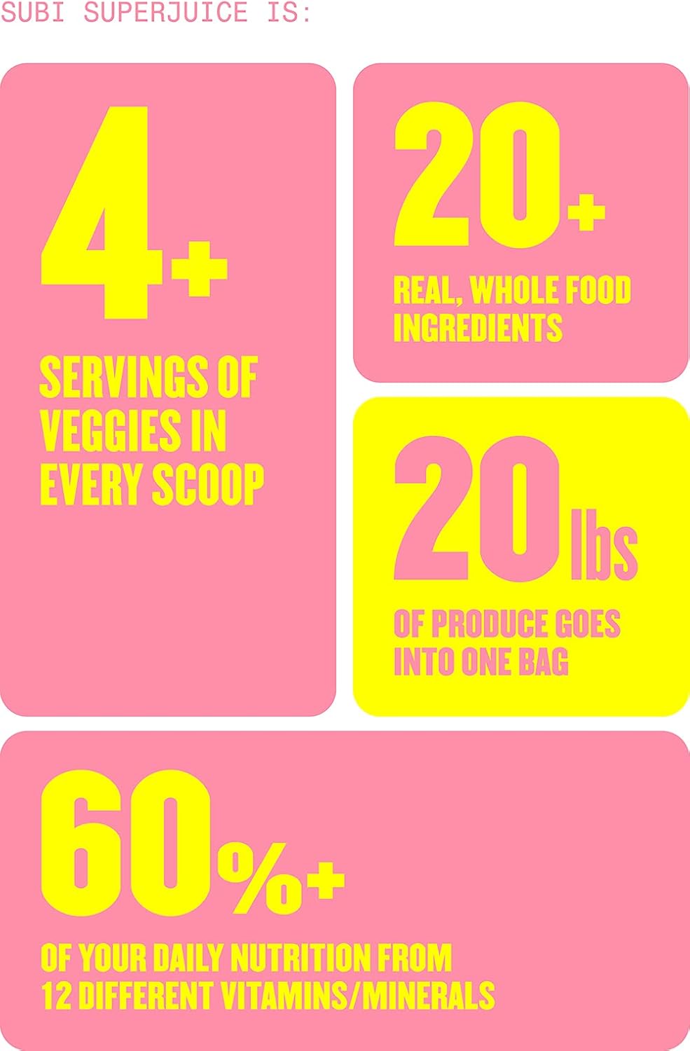 SUBI RAW 綠色超級食品粉,無味,每日蔬菜替代品和水解牛膠原蛋白 - 1 型、3 型膠原蛋白勝肽,來自無激素牧場飼養的乳牛