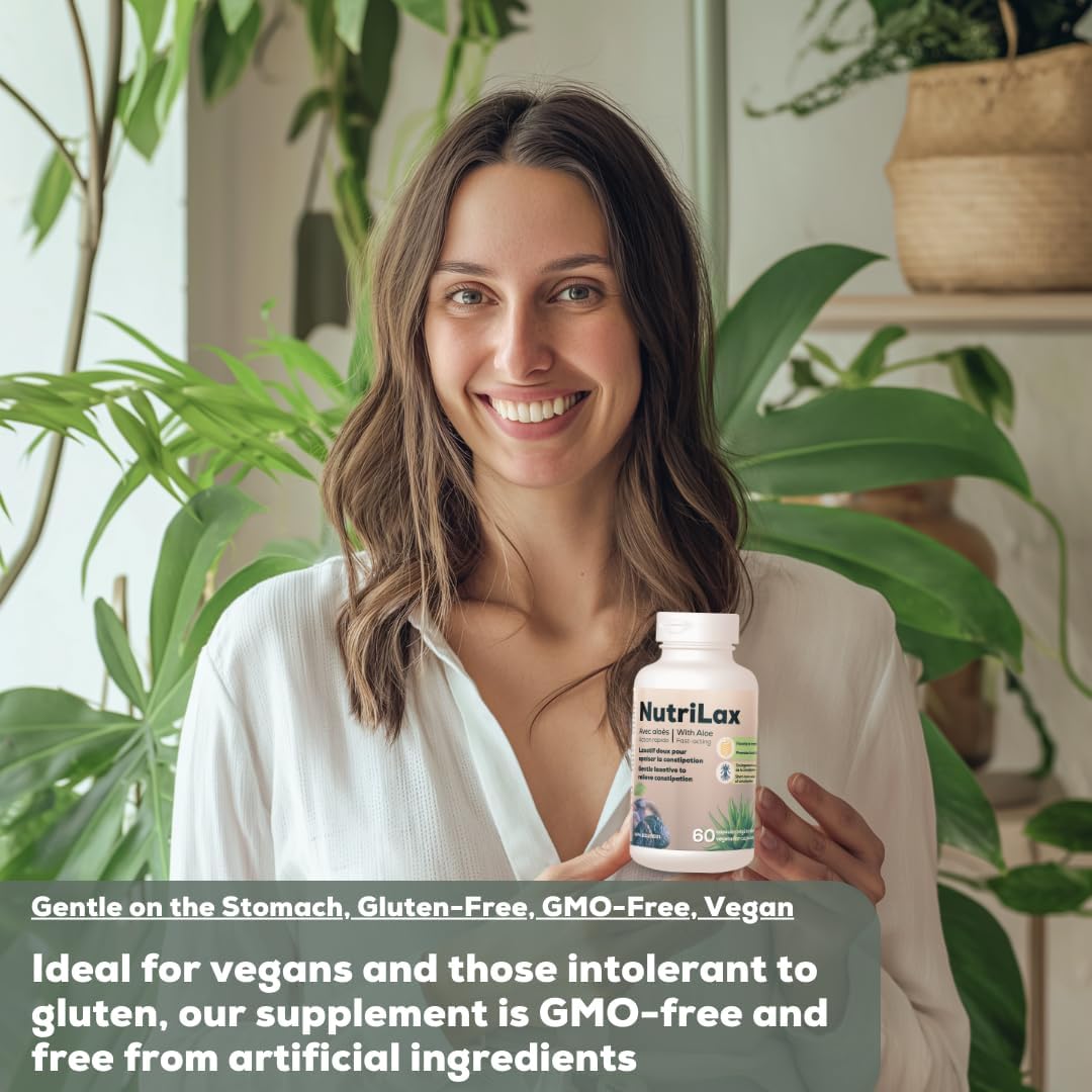 Nutrilax - 100% 天然泻药,缓解便秘,60 粒胶囊