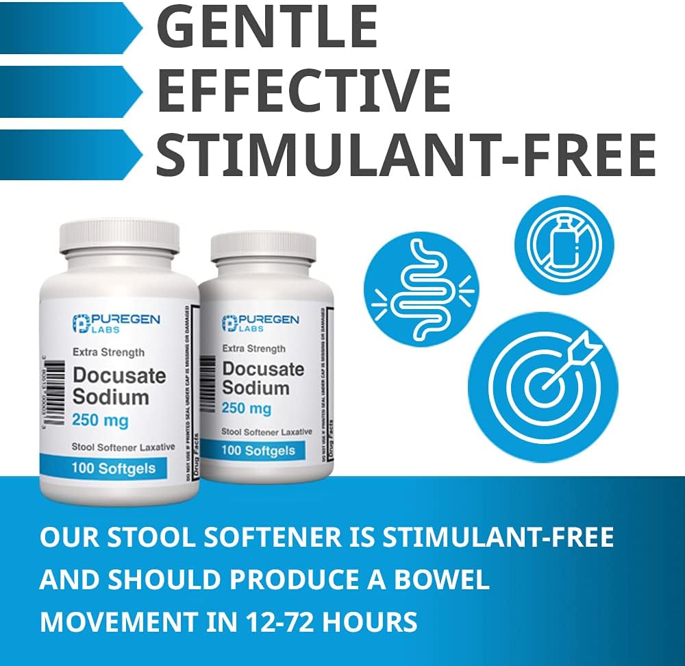 多库酯钠 250 毫克 软便泻药 200 粒软胶囊 彻底缓解便秘 超强效 无刺激性 2 包