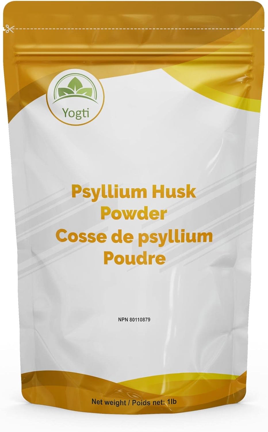 Yogti Whole Husk Psyllium 1 pound & Psyllium Husk Powder - 1 Pound