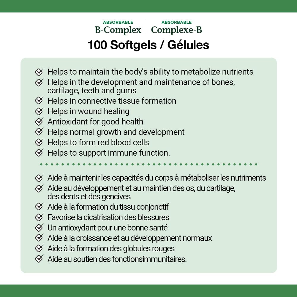 Nature's Bounty B 族复合物,含叶酸和维生素 C,有助于碳水化合物代谢,180 粒软胶囊