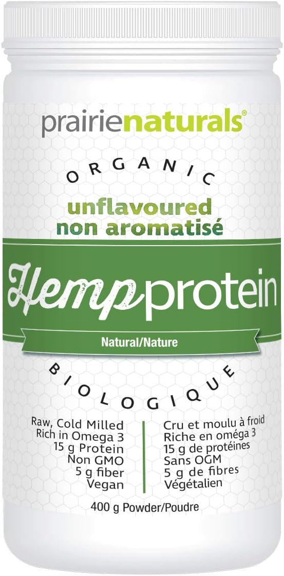 Prairie Naturals Organic Raw Hemp Protein, Natural, 400g