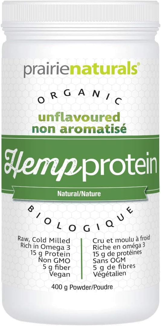 Prairie Naturals Organic Raw Hemp Protein, Natural, 400g